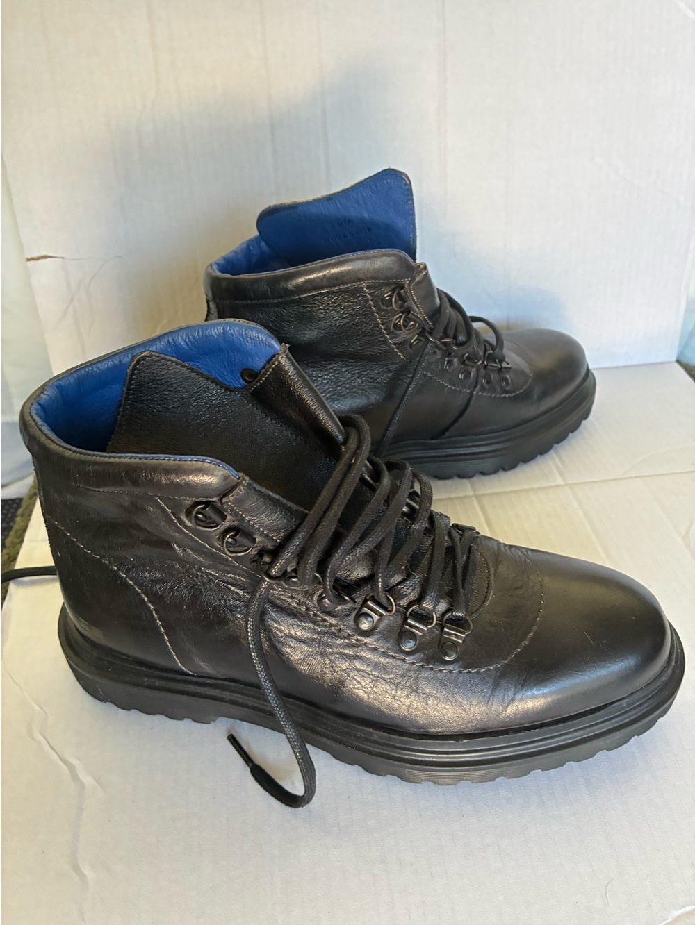 Men’s Bed Stu Black Rugged black leather Boots size 8